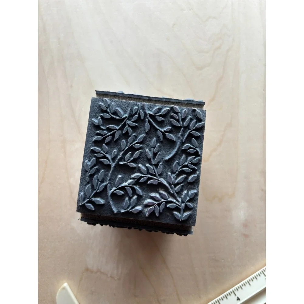 Vtg Stampendous Foliate Quad Cube Stamp Unused Foliage Leaves Ivy Wood Rubber